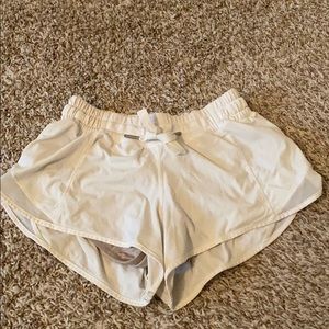 White Lululemon Hotty Hot Short
